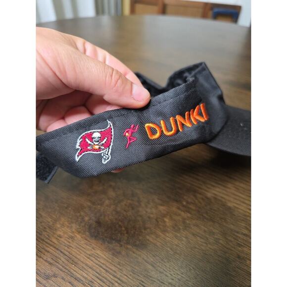 Dunkin Donuts Tampa Bay Buccaneers Black Visor Hat Adjustable - Picture 8 of 16